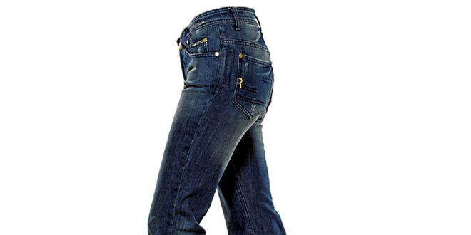 Dámske tmavo modré boot-cut džínsy Ruby London