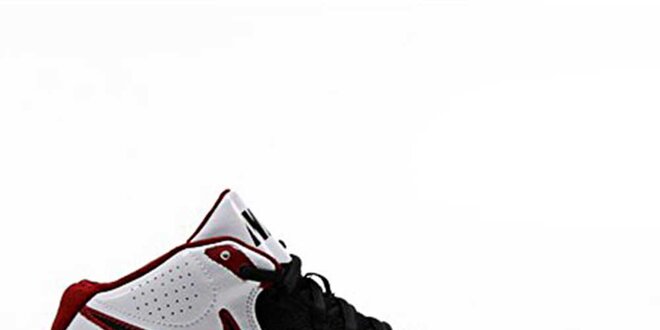 Pánske čierno-biele členkové tenisky s červenými detailmi Nike