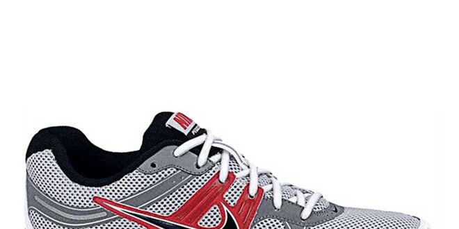 Pánske šedo-červené bežecké topánky Nike
