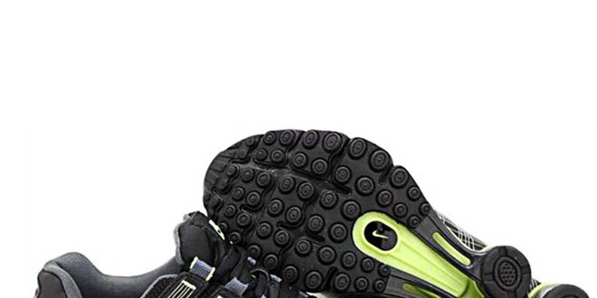 Pánske čierno-zelené bežecké topánky Nike Shox