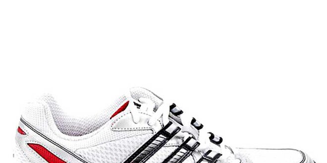 Pánske biele športové tenisky s červeným pruhom Adidas