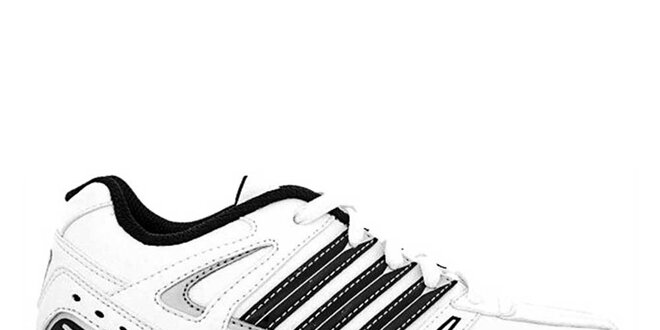 Detské bielo-čierne tenisky Adidas
