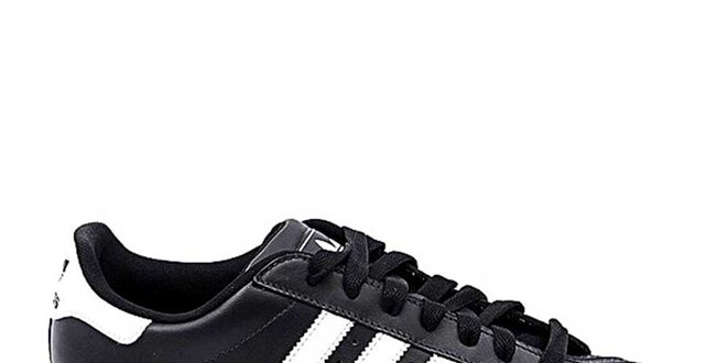 Detské čierno-biele nízke tenisky Adidas