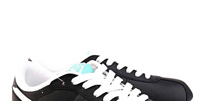 Dámske čierno-biele tenisky s modrými detailmi Nike