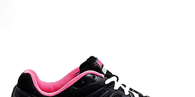 Dámske čierno-ružové bežecké tenisky Nike