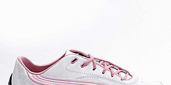 Dámske bielo-ružové športové topánky Puma