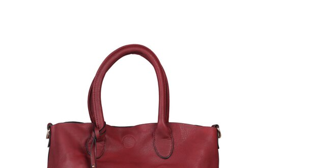 Dámska červená kabelka s vyberateľnou taštičkou Dudlin