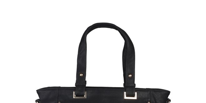 Dámska čierna kabelka s postrannými zipsami Dudlin