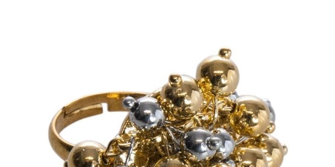 Dámsky zlato-strieborný mosadzný prsteň Esprit