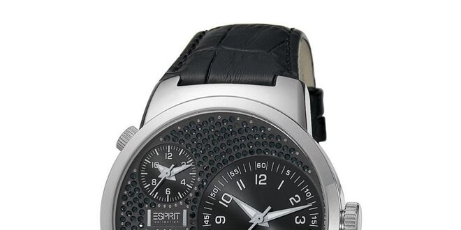 Dámske čierno-strieborné hodinky Esprit