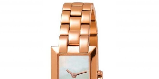 Dámske zlato tónované náramkové hodinky Esprit