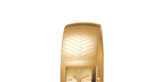 Dámske zlato tónované hodinky s reliéfom Esprit