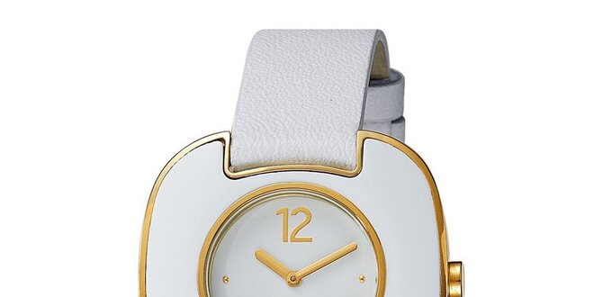 Dámske bielo-zlaté hodinky Esprit