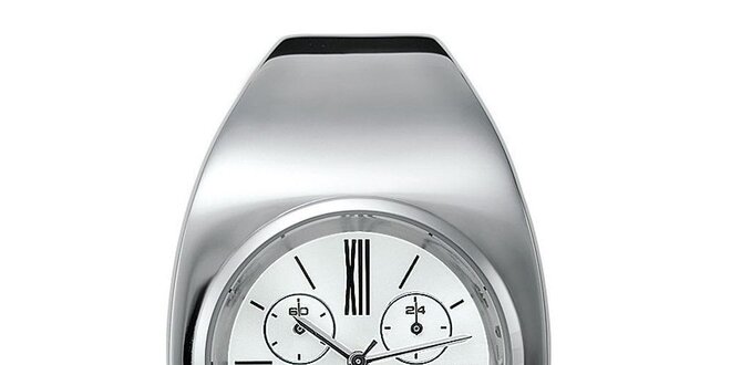 Dámske strieborno tónované futuristické hodinky Esprit