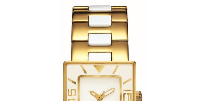 Dámske zlato-krémové hodinky s keramikou Esprit