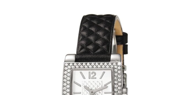 Dámske analogové hodinky s čiernym remienkom Esprit