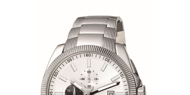 Pánske strieborné hodinky s chronografom Esprit