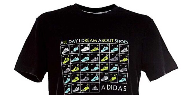 Pánske čierne tričko Adidas