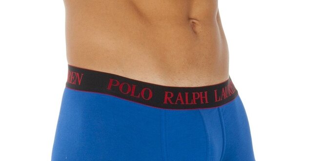 Pánske modré boxerky s bielym logom Ralph Lauren