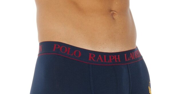 Pánske tmavo modré bavlnené boxerky Ralph Lauren so španielskou vlajkou