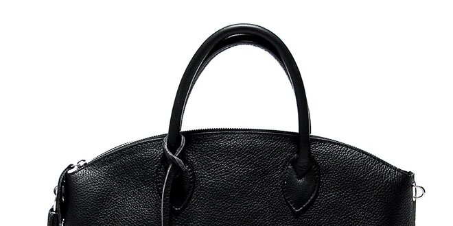 Dámska čierna kabelka s tmavou podšívkou Renata Corsi
