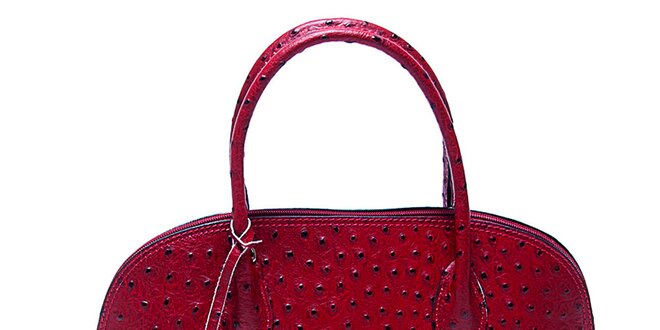 Dámska červená kabelka s bodkami Renata Corsi