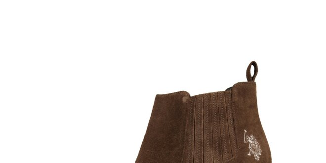 Dámske hnedé semišové topánky U.S. Polo
