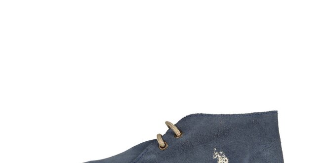 Dámske džínsove modré šnurovacie topánky U.S. Polo