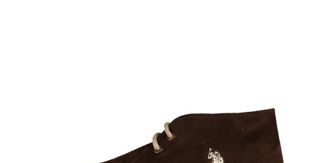 Dámske tmavo hnedé šnurovacie topánky U.S. Polo
