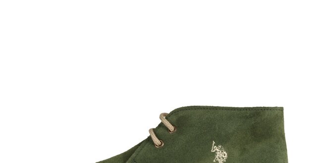 Dámske trávovo zelené šnurovacie topánky U.S. Polo