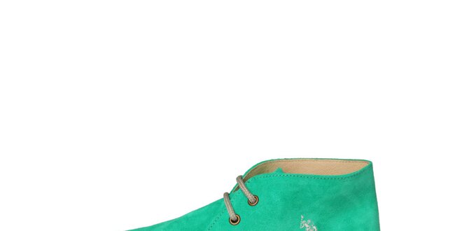 Dámske mätovo zelené šnurovacie topánky U.S. Polo