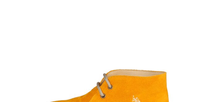 Dámske tmavo žlté šnurovacie topánky U.S. Polo