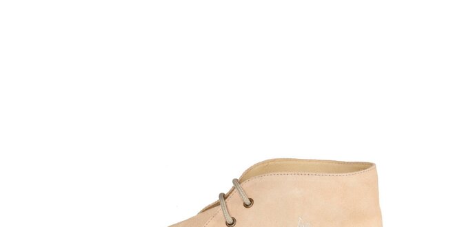 Pánske svetlo béžové členkové semišové topánky U.S. Polo