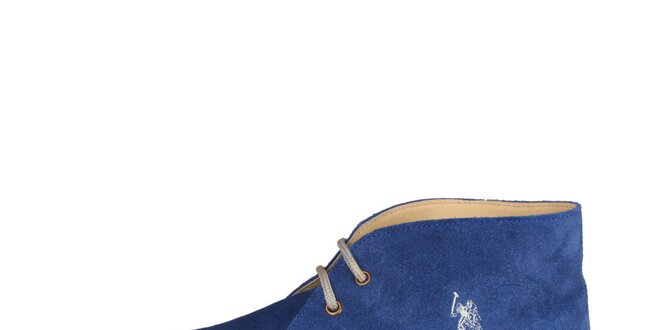 Pánske tmavo modré členkové semišové topánky U.S. Polo