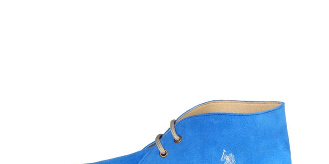 Pánske modré členkové semišové topánky U.S. Polo