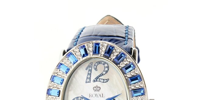 Dámske modré hodinky Royal London s modrým remienkom