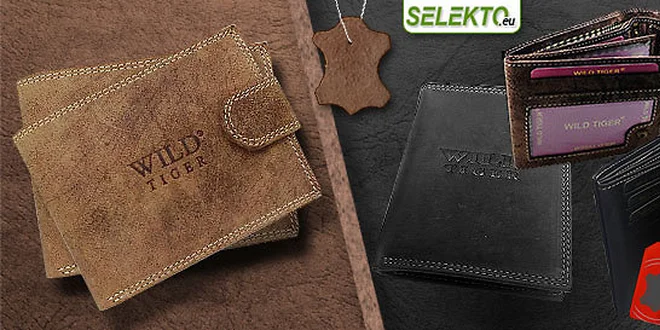 Elegantné kožené peňaženky WILD Tiger