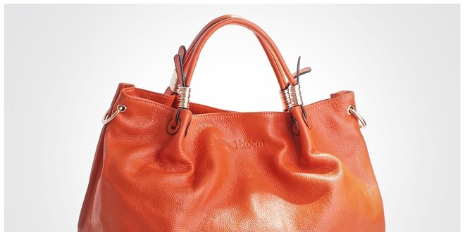 Dámska oranžová kabelka Belle & Bloom so zlatými detailami