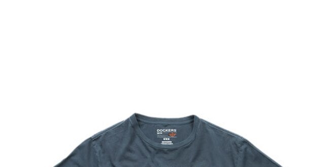 Pánske ocelovo modré tričko Dockers s potlačou