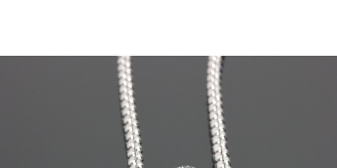 Dámsky náhrdelník so šedým korálkom Swarovski