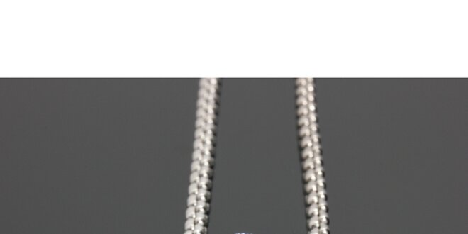 Dámsky náhrdelník s modrým korálkom Swarovski