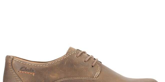 Pánske hnedé šnurovacie topánky Clarks