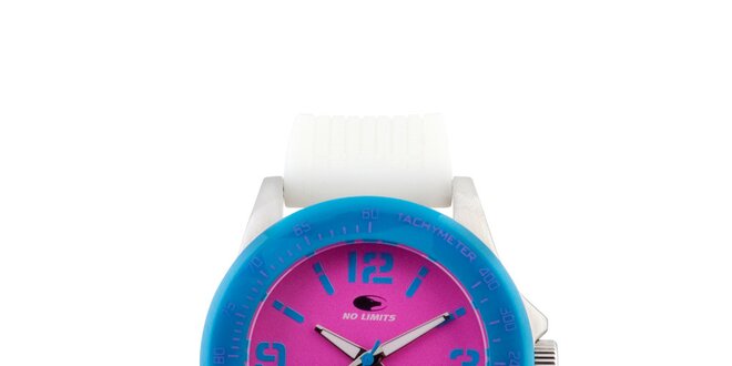 Modro-ružové analógové hodinky No Limits