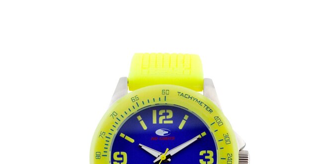 Žlto-modré analógové hodinky No Limits