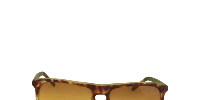 Hnedo-zelené slnečné okuliare s tónovanými žltými sklami No Limits