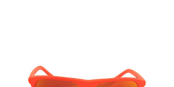 Oranžové hranaté slnečné okuliare No Limits so zrkadlovými sklíčkami
