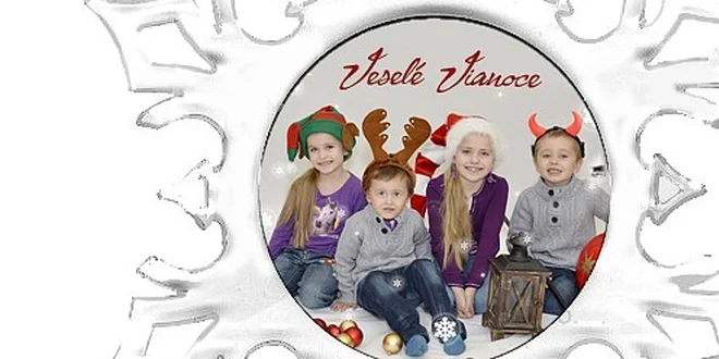Vianočná vločka s vlastnou fotografiou