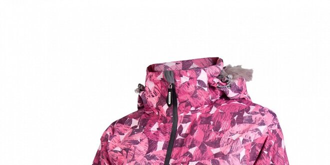 Dámska ružová snowboardová bunda Envy s potlačou