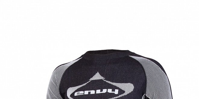 Dámske čierno-šedé bezošvé termo tričko Envy