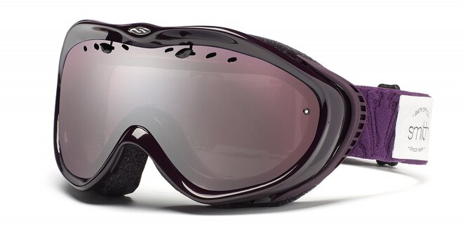 Dievčenské tmavo fialové lyžiarske okuliare Smith Optics